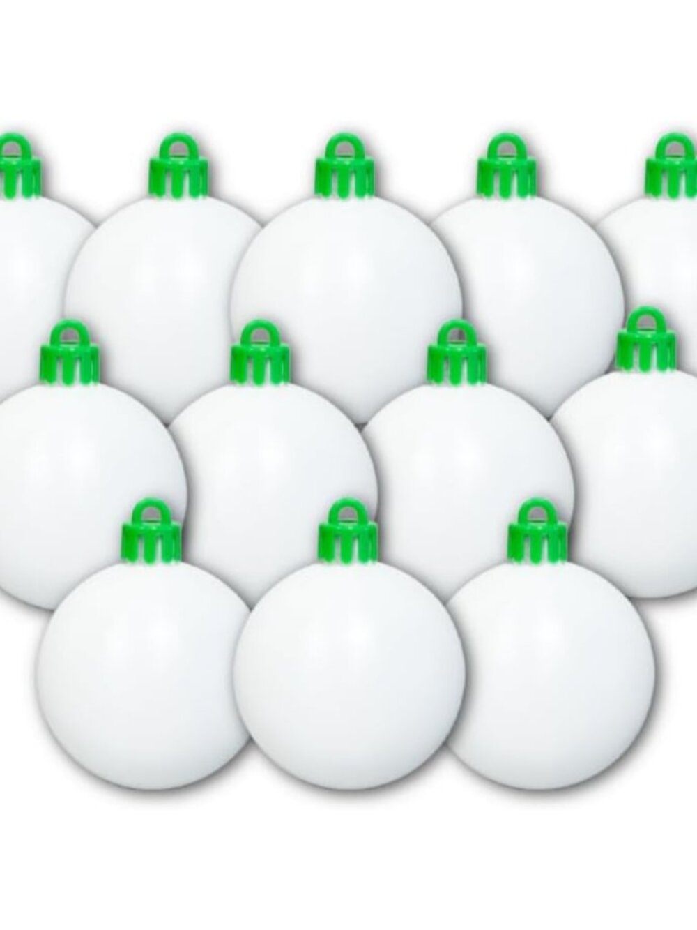 Treemendous 12 White Ball Ornament Refill - for Tree & Gift Box Decorators